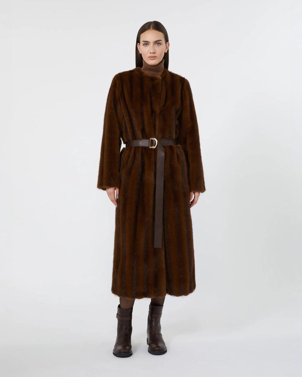 Cappotto lungo dalla texture soffice