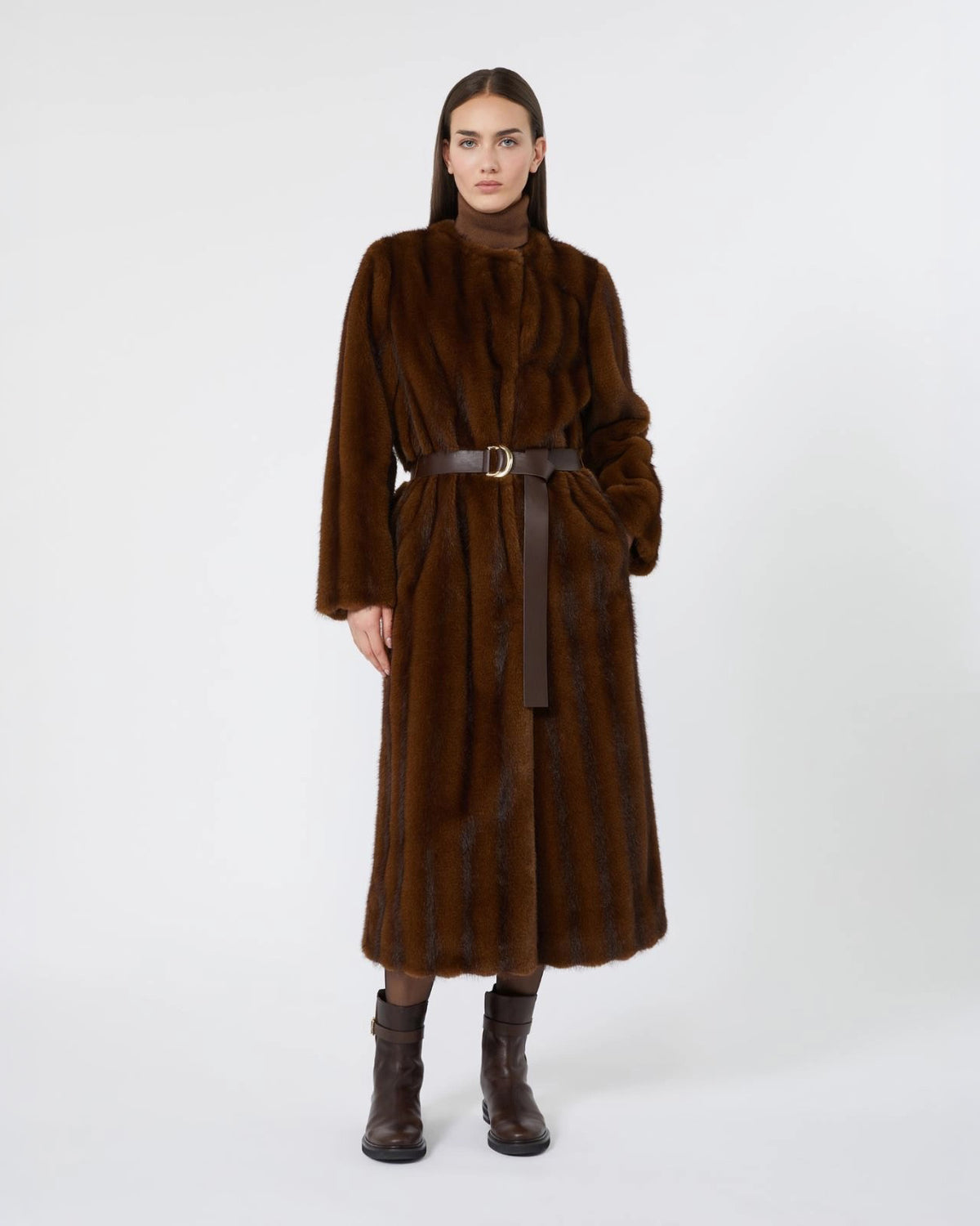Cappotto lungo dalla texture soffice