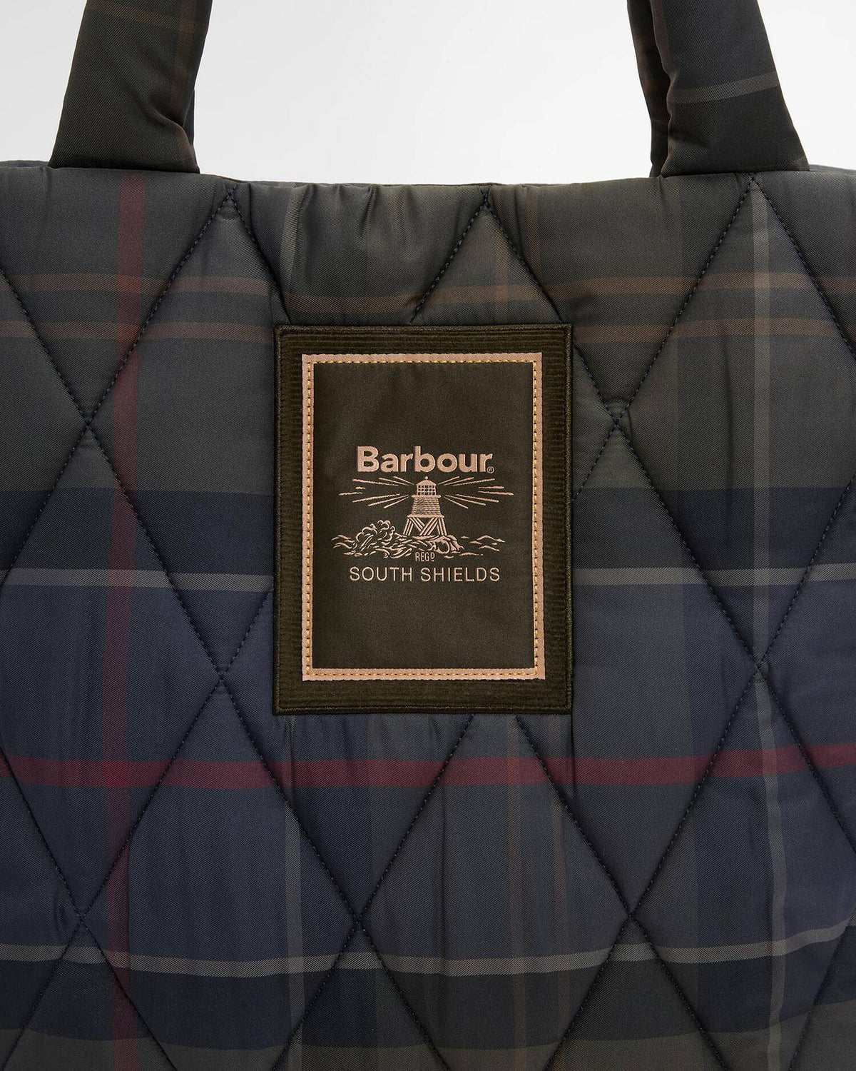 Borsa tote trapuntata Arlene in tartan