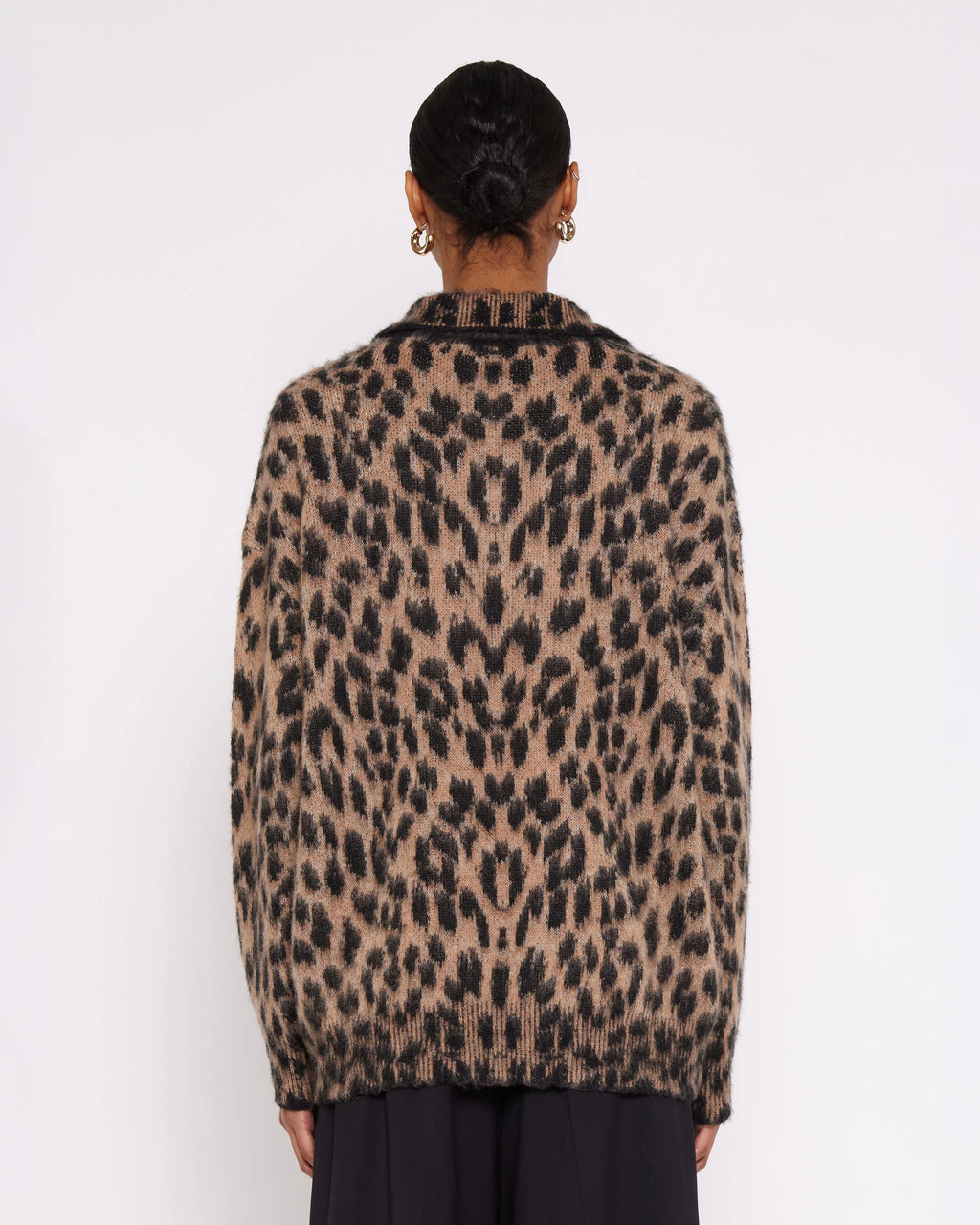 Polo oversize in maglia pettinata