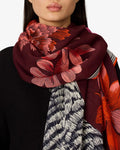 Foulard quadrato Carré 130 - Gustav - Bordeaux