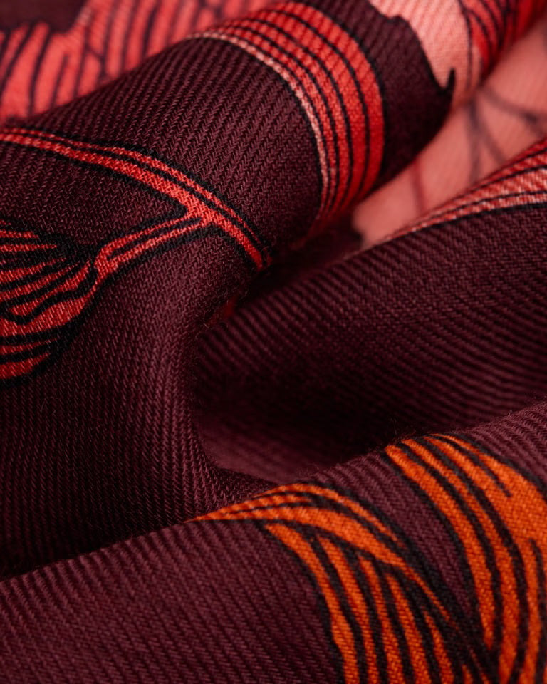 Foulard quadrato Carré 130 - Gustav - Bordeaux