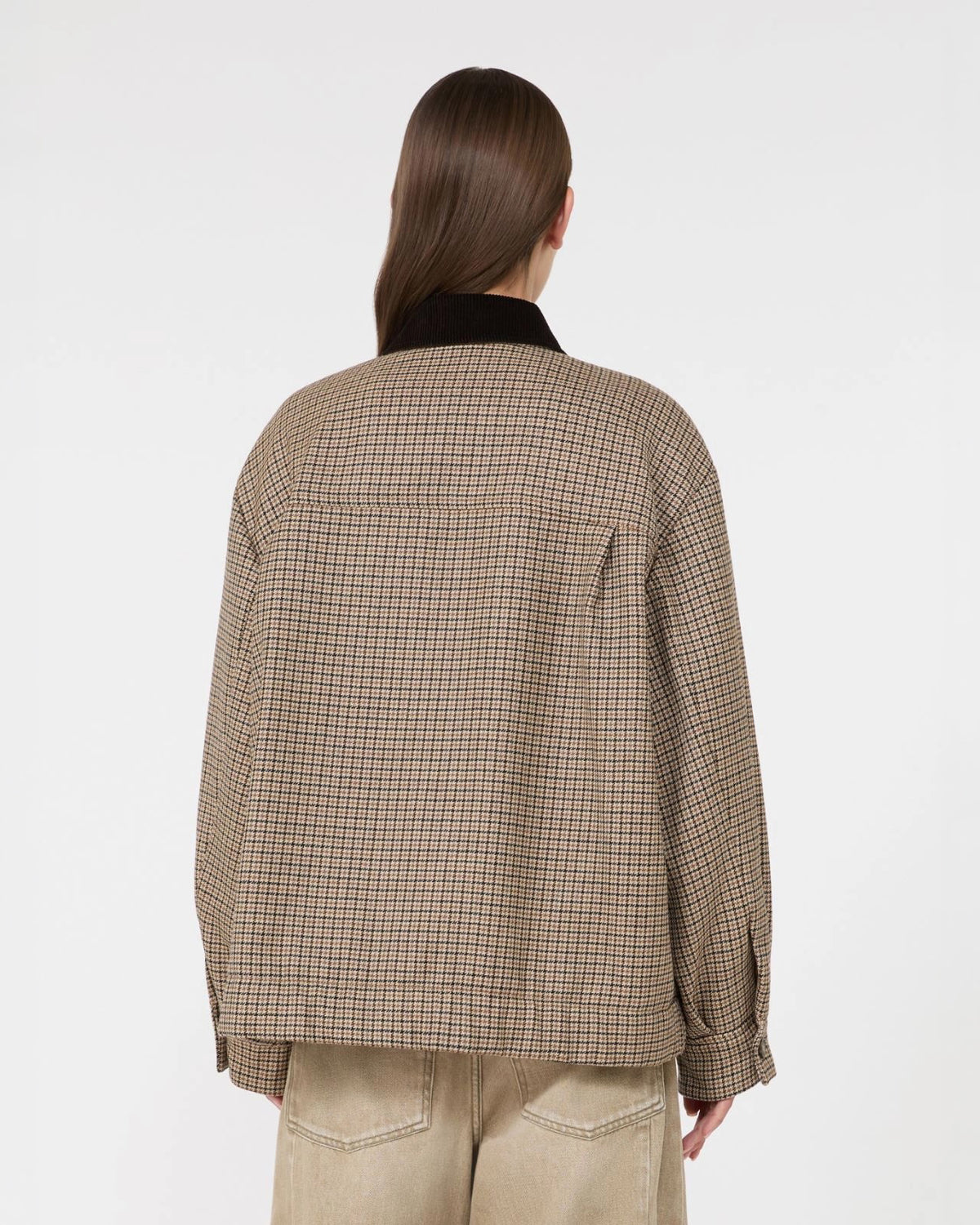 Giacca bomber in lana Pied de Poule