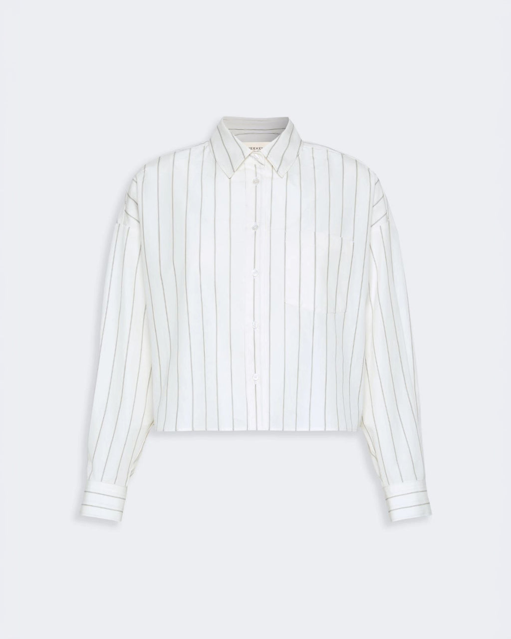 Camicia in cotone con schiena a contrasto