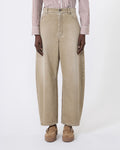 Jeans barrel leg in denim effetto used