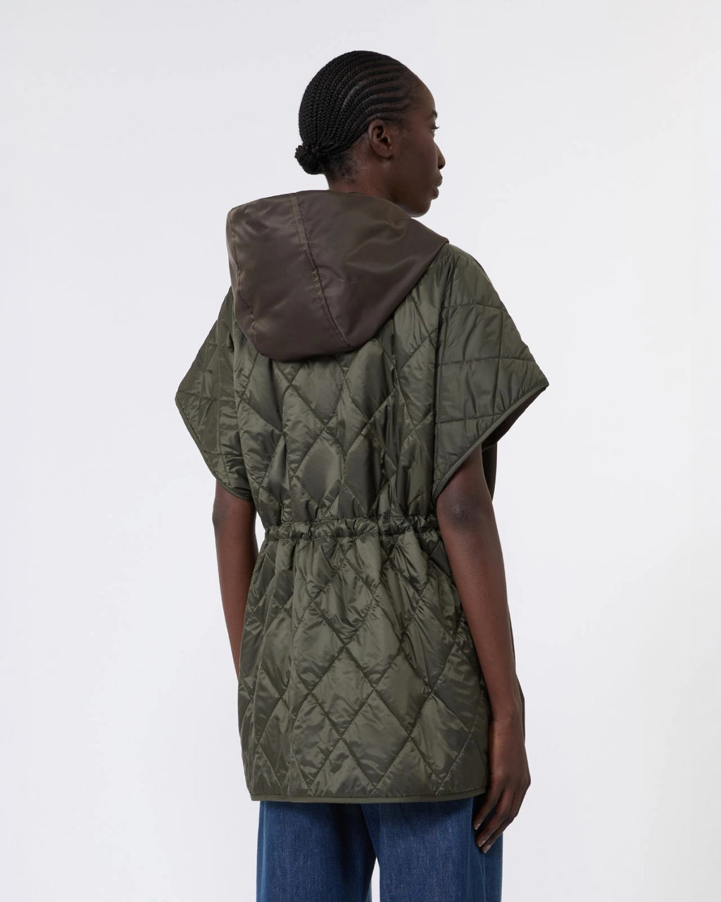 Gilet imbottito in twill antigoccia