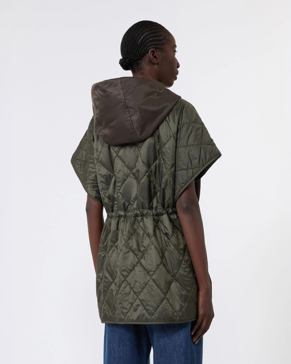 Gilet imbottito in twill antigoccia