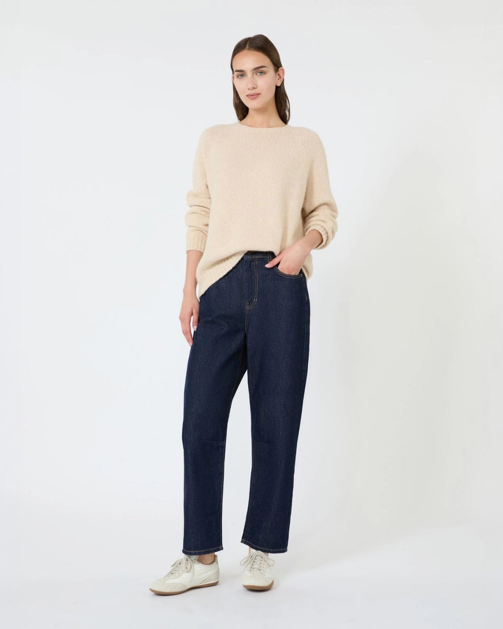 Maglia in alpaca e cotone