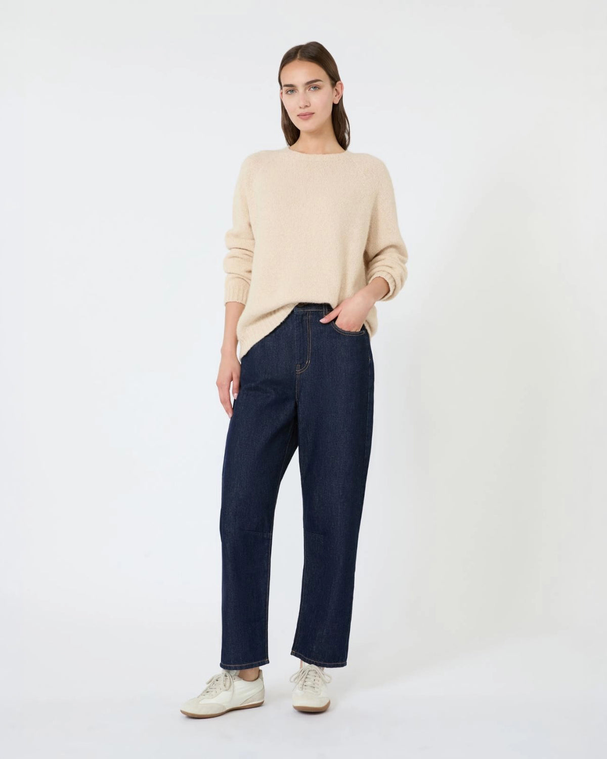 Maglia in alpaca e cotone